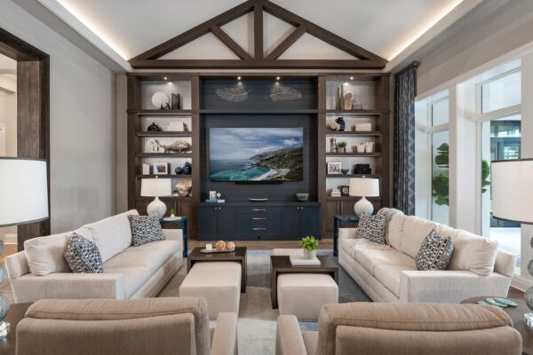 custom home builder bonita bay - living room